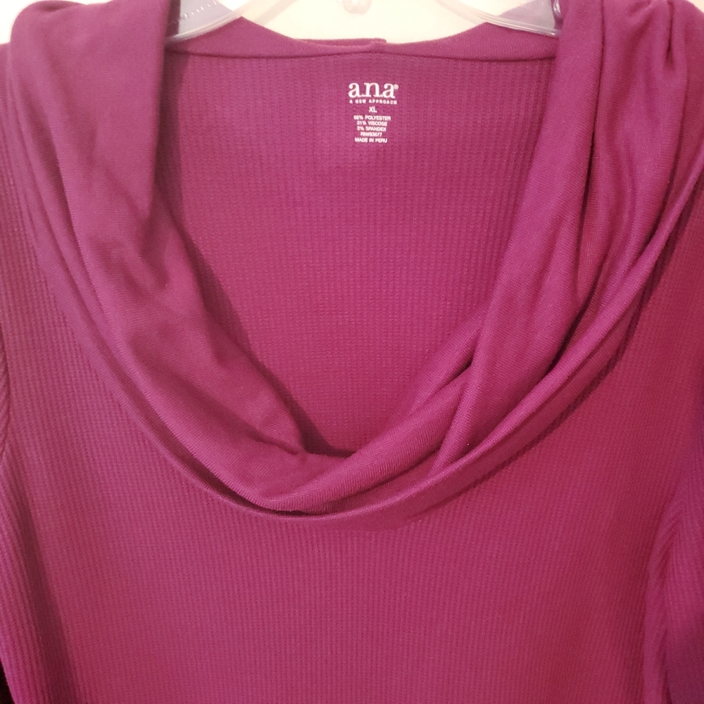 a.n.a Maroon Cowl Neck Thermal - Picture 3 of 7